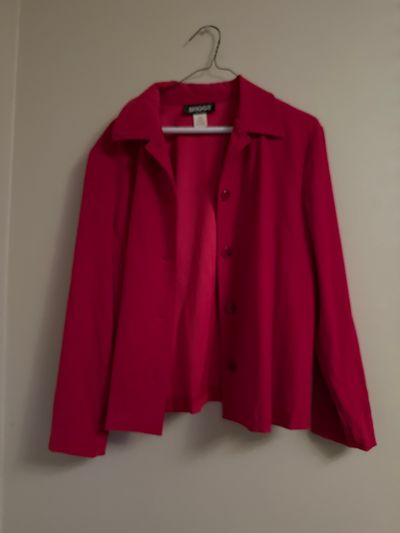 Briggs petite Red Suede like Top Women's - S