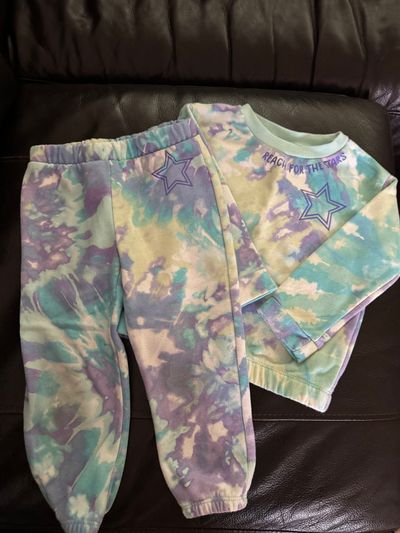 Childrens Place Purple Tie-Dyed 2pc Set 2T