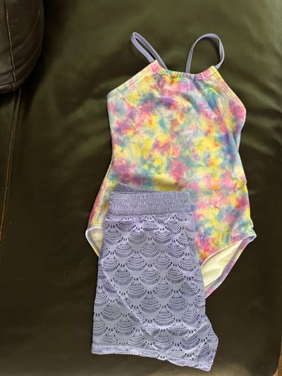 Cat & Jack Purple Swimwear w/ Shorts 10-12