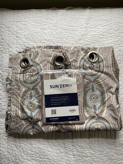 Sun Zero Like New curtains. 6 Panels. 63 inch length. Grommet. .
