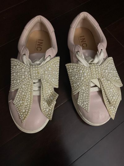 INC Pink sneakers with Pearl bow 1 (Big Kid)