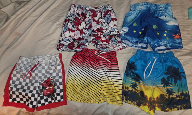 Set of 5 18M Boys Swim Trunks/bottoms  18 Months