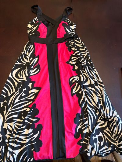 INC midi dress handkerchief hem crisscross back  Women's - S