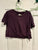 Old Navy Crop with tie purple crop with tie on side sixe xs/5 5T