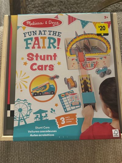 Brand new Melissa and Doug fun at the fair stunt c Retail $20 plus comes in a nice wooden box