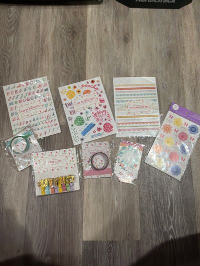 Rub ons Stickers Tape Clips Tags Lot