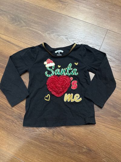 Holiday Time Santa loves me long sleeved shirt Christmas 18 Months