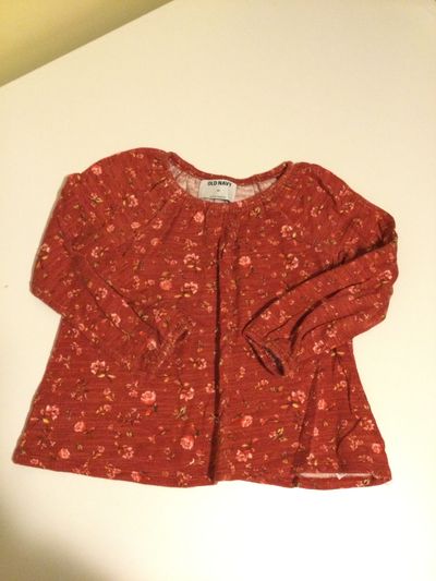 Old Navy Brick red Floral top 5T/5