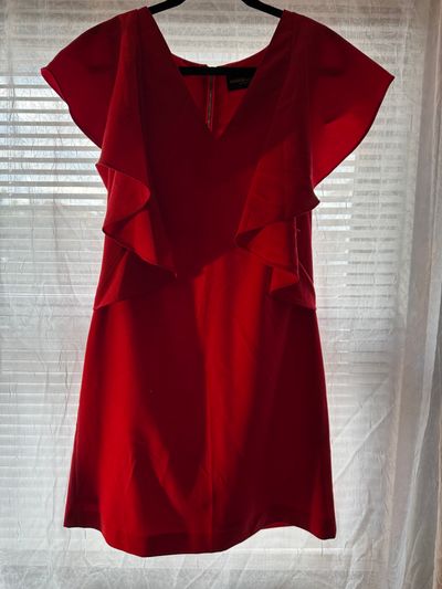 NY &Co. - Gabrielle Union Red V-Neck Dress Junior S - 3