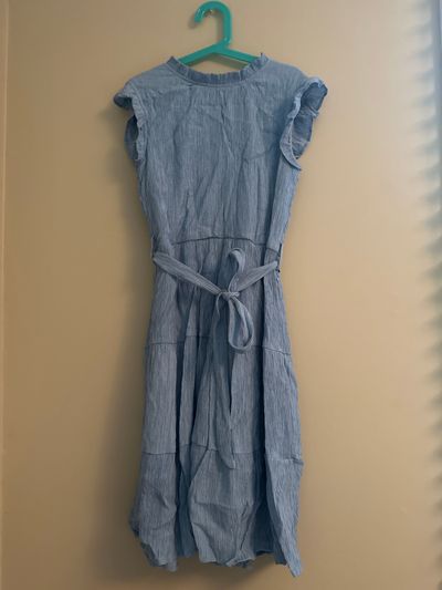 Slate Blue Crepe Dress Size 12-13 10-12