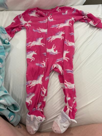 Carters Unicorn fleece pajamas 12 Months