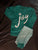 Carters Green & White JOY Pajama Set 2T