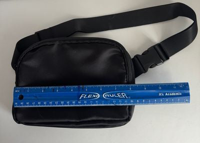 Amazon NEW double zip black Fanny pack