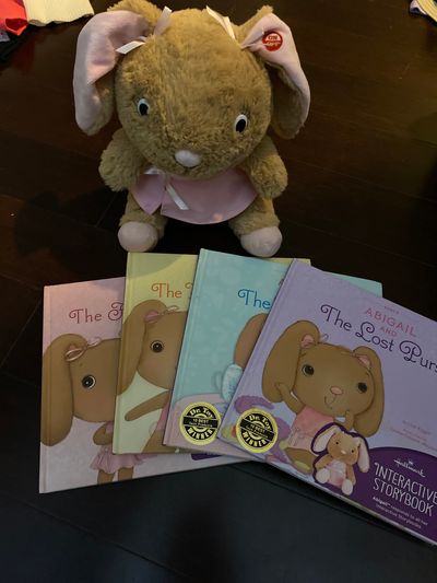 Hallmark Abigail interactive books and doll 4 books and interactive doll
