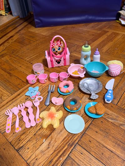 Baby doll accessories food bottles