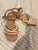 Cat & Jack Excellent condition Velcro sandals with blue, yellow, pink straps 4 (Big Kid)