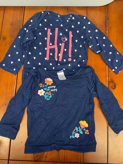 Carters 12 month baby girl shirt bundle Carters 12 month baby girl shirt bundle 12 Months