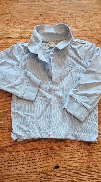 Zara Baby Boys Like new toddler boys polo long sleeves shirt great for Fall/Spr 12-18 Months