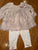Nannette Baby Taupe lace l/s top with matching legging 6-9 Months