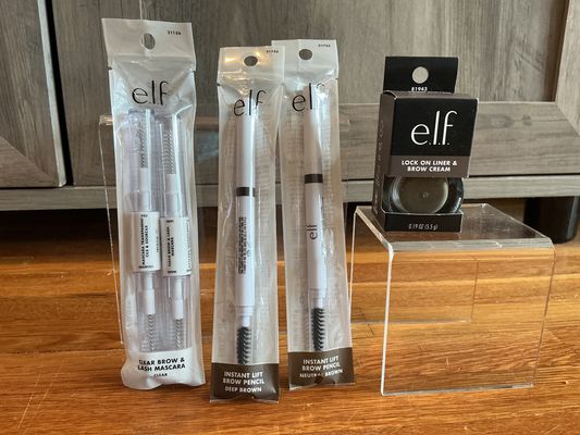 Elf - New 2 pack clear brow & lash mascara, brow pencil deep brown & neutral brown, & med brown liner/brow cream