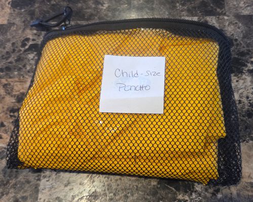 Child size poncho Yellow