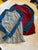 Jumping beans size 7 long sleeve shirts 2 set - 1 burgundy and blue/ 1 gray and blue 7-8