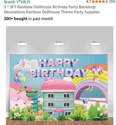 Gabby dollhouse back drop 5x3