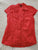 Merona Stretch button down shirt, orange/red Women's - XS