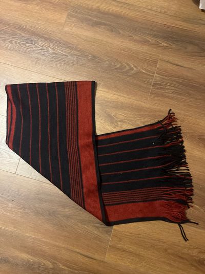 Portabella Black and red knit scarf Men's - XL