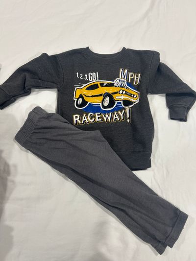 Garanimals Monster trucks, sweatshirt, and pants set 3T
