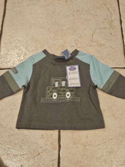 Koala Kids BNWT Green Long Sleeve w/ Truck 0-3 Months
