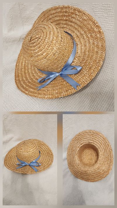 LIKE NEW STRAW BEACH HAT  Hat M 7 to 7-1/8in