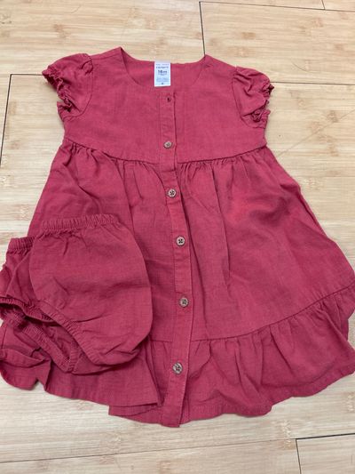 Carters Red dress with bloomers 12-18 Months
