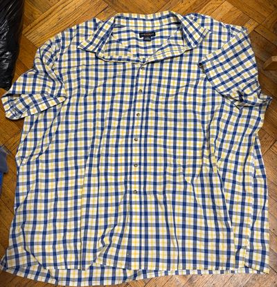Blue and yellow plaid shirt 4xl  Men's - 4X