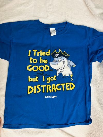 Gildan Blue I tried to be good but got distracted short sleeve 10-12