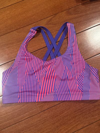 Under Armour purple and pink sports bra size youth Large 14-16