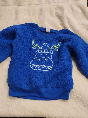Babygap blue fleece sweater moose 3T