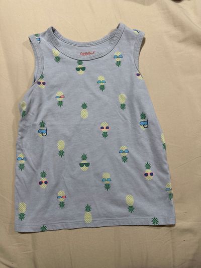 Cat and jack Light blue pineapple tank 4T