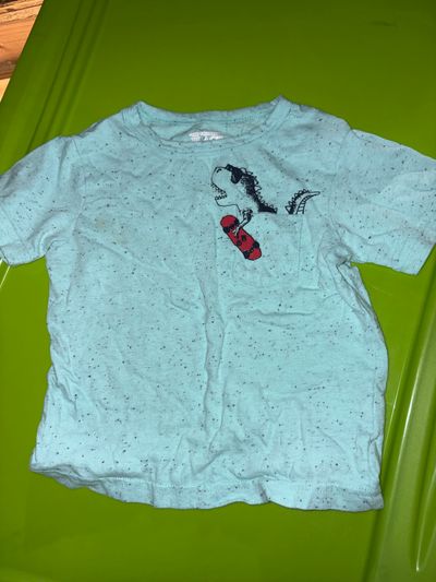 Childrens place Dinosaur skateboard shirt short sleeve 18-24 Months