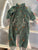 Carter's dark green bear zip up 9 Months