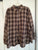 Brown/Tan Button Down Long sleeved shirt  Women's - L