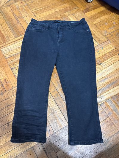 Judy blue capri black denim crop sz 7 28 waist Women's 8