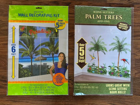 NEW scene setters Wall decorating kit & palm tree add ons