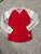 Osh kosh Red and grey long sleeve baseball tshirt 7-8