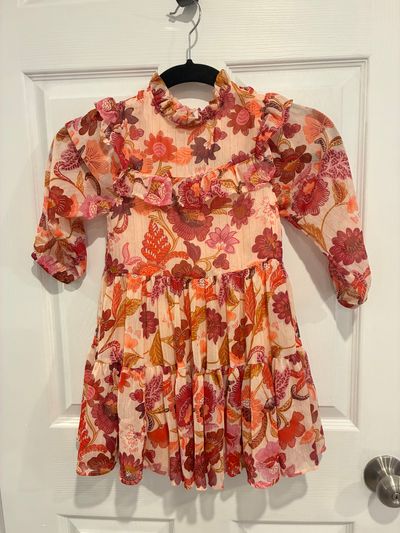 Old Navy long sleeve dress long sleeve flower dress 5T/5