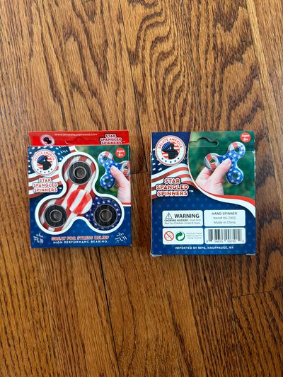 NEW set of 2 Star spangled fidget spinners