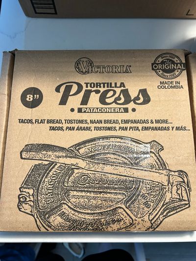 Victoria 8 inch Tortilla press- new in box, never used