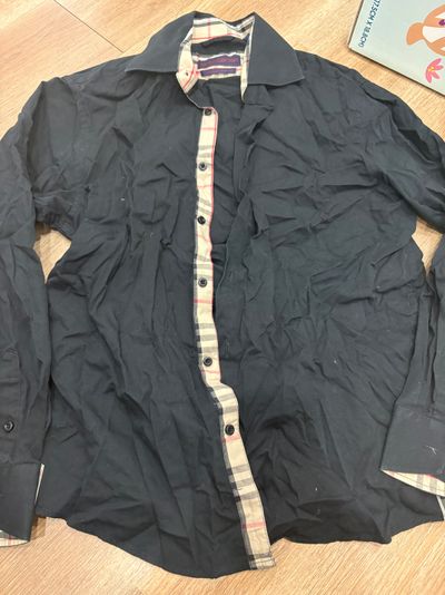 Martin Gordon Black dress shirt neck 16 to 16.5 Men's - L