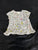 H and m Gray w flowers and butterflies ruffle shirt 6-9 Months