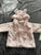 Baby Thro Pink Minky Swirl satin lined bunny coat Sized 9-12 months Easter Holiday lightweight jacket 12 Months